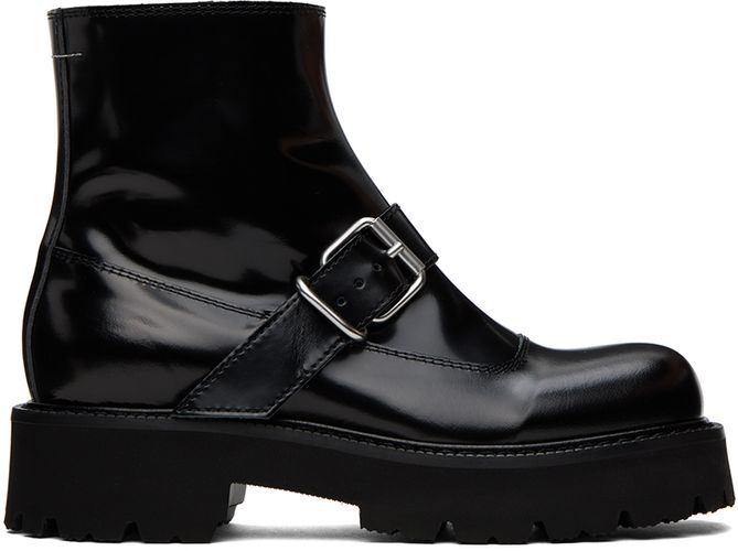 Bottines noires à boucle - MM6 Maison Margiela - Modalova