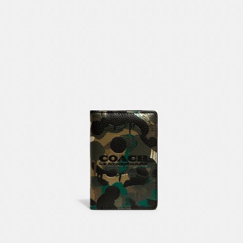 COACH: Portefeuille porte-cartes en toile exclusive avec imprimé camouflage - COACH - Modalova