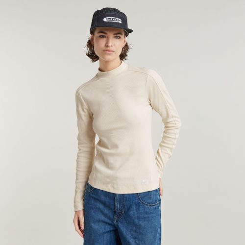 Haut Slim Rib Mock - Blanc - Femmes - G-Star RAW - Modalova