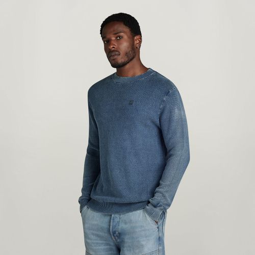 Pull en Maille Indigo Moss - s - G-Star RAW - Modalova