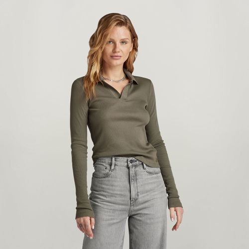 Polo Ribbed Slim - Vert - Femmes - G-Star RAW - Modalova