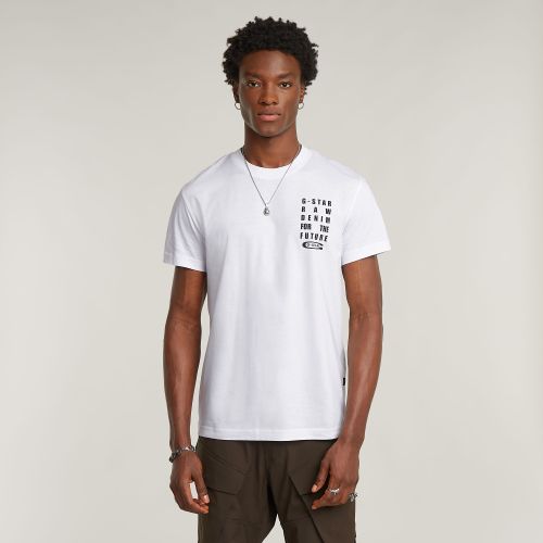 T-Shirt Text Chest - Blanc - Hommes - G-Star RAW - Modalova