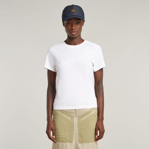 T-shirt Embro Logo - Blanc - Femmes - G-Star RAW - Modalova