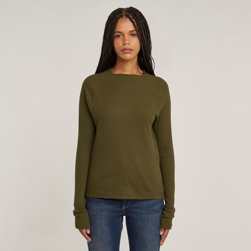 Haut Slim Rib Mock - Vert - Femmes - G-Star RAW - Modalova