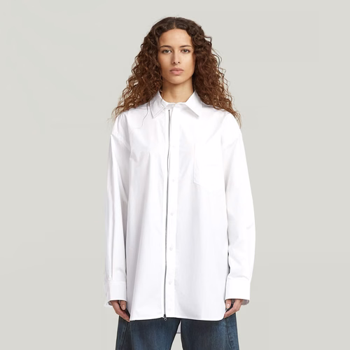 Chemise Oversized Zip Poplin - s - G-Star RAW - Modalova
