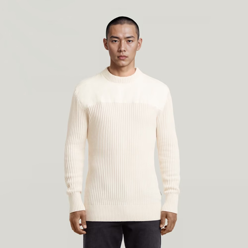 Pull Army Ribbed - Beige - Hommes - G-Star RAW - Modalova
