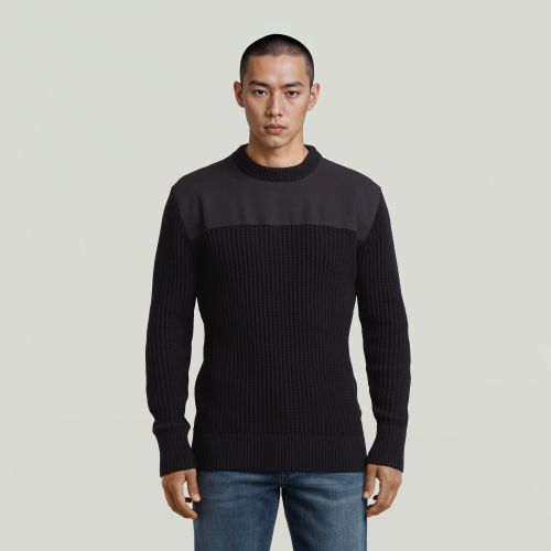 Pull Army Rib Knit - Noir - Hommes - G-Star RAW - Modalova