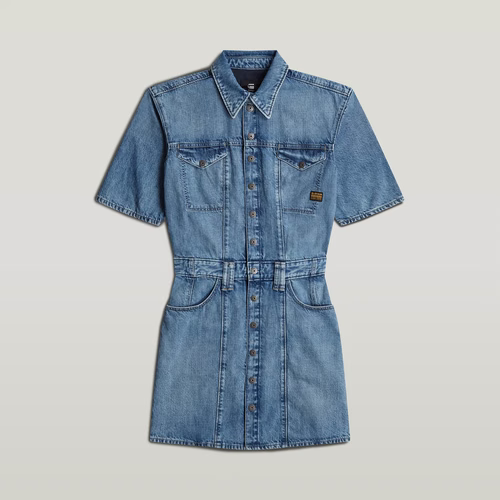 Robe Biker - Bleu moyen - Femmes - G-Star RAW - Modalova