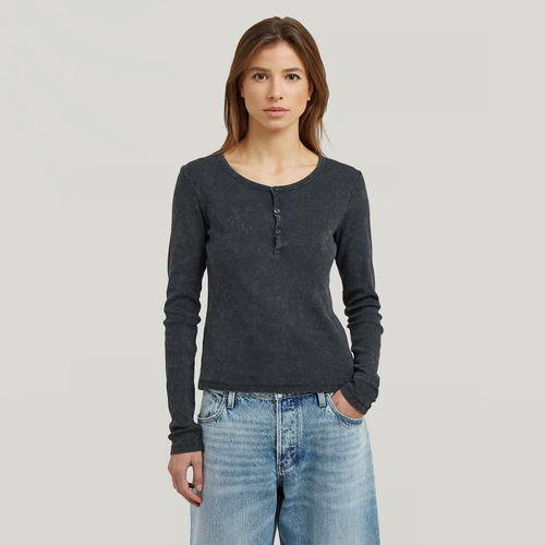 T-shirt Vintage Slim Henley - s - G-Star RAW - Modalova