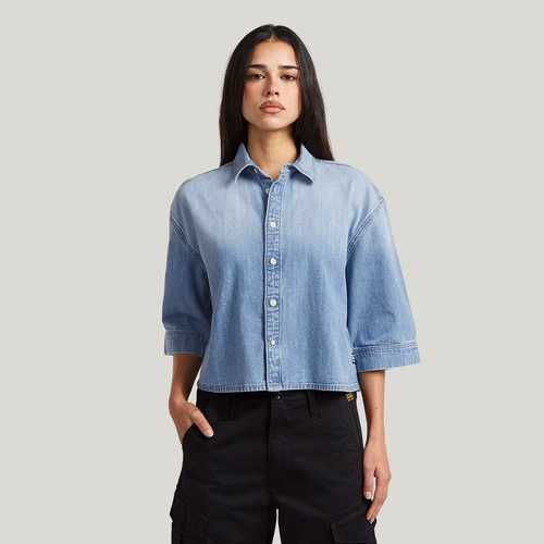 Chemise Boxy - Bleu moyen - Femmes - G-Star RAW - Modalova