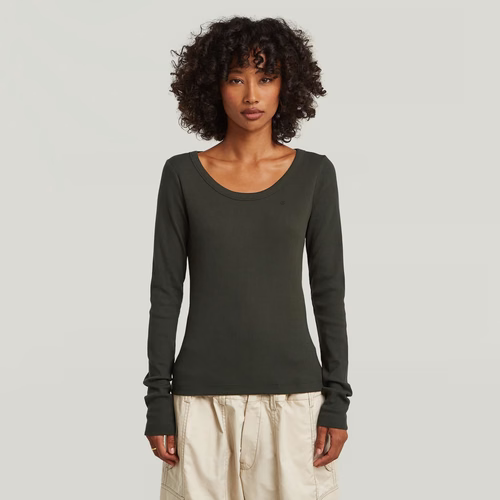 T-shirt Slim Rib Open Neck - s - G-Star RAW - Modalova