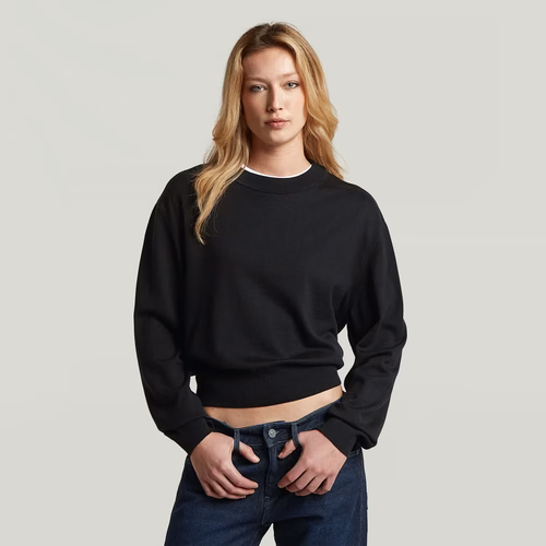 Pull Rib Knit Sweat - Noir - Femmes - G-Star RAW - Modalova