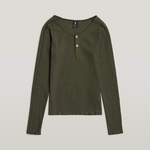 T-shirt Slim Henley Long Sleeve - s - G-Star RAW - Modalova