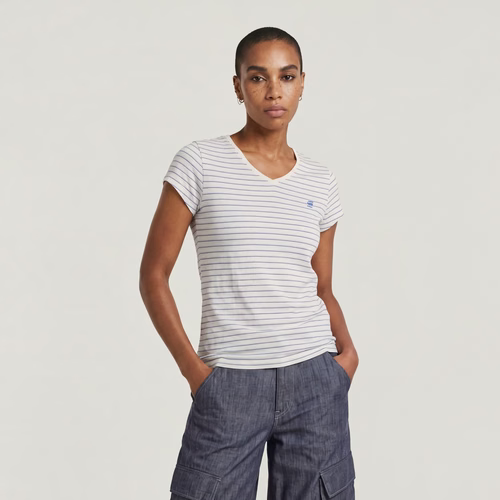 T-shirt Stripe Eyben Slim V-neck 2.0 - s - G-Star RAW - Modalova