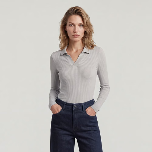 Polo Ribbed Slim Long Sleeve - s - G-Star RAW - Modalova