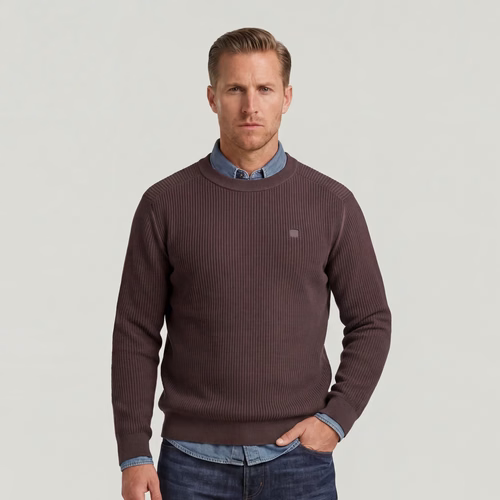 Pull Washed Knit - Brun - Hommes - G-Star RAW - Modalova