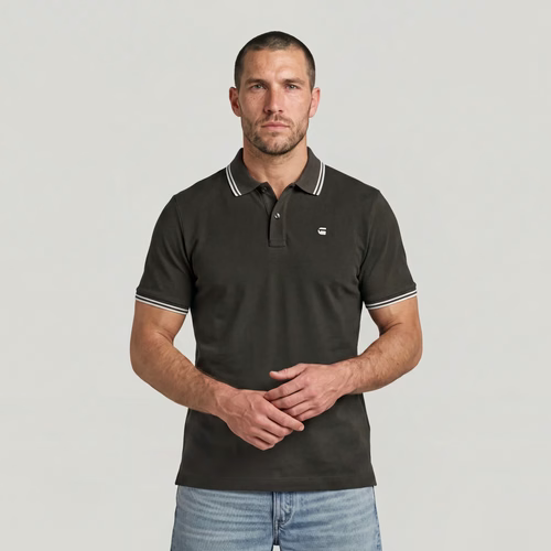 Polo Striped Collar - Gris - Hommes - G-Star RAW - Modalova