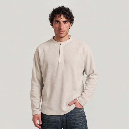 T-Shirt Waffle Henley Relaxed - s - G-Star RAW - Modalova