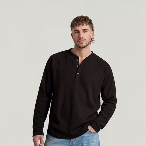 T-Shirt Waffle Henley Relaxed - s - G-Star RAW - Modalova