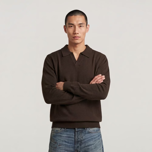 Tricot de col polo raffiné en laine - s - G-Star RAW - Modalova
