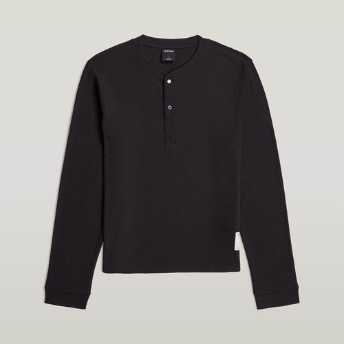 T-shirt Henley côtelé slim « Archival » à manches longues - s - G-Star RAW - Modalova