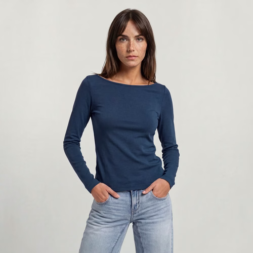 T-shirt Slim Rib Open Neck - s - G-Star RAW - Modalova