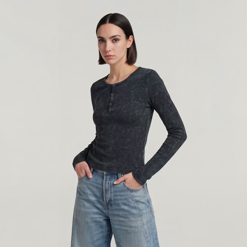 T-shirt Vintage Slim Henley - s - G-Star RAW - Modalova