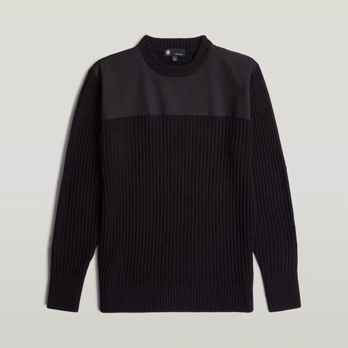 Pull Army Rib Knit - Noir - Hommes - G-Star RAW - Modalova