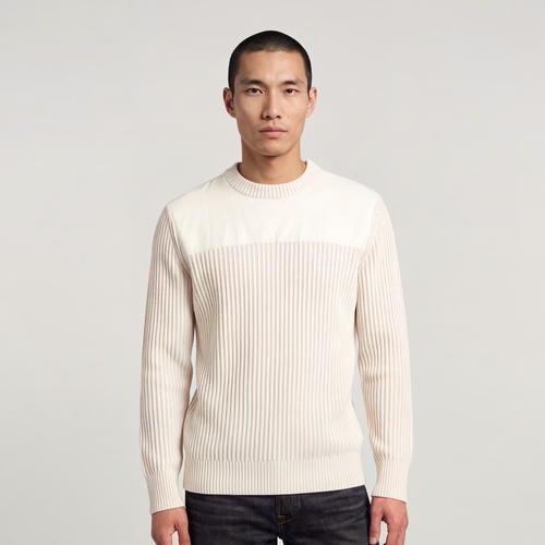 Pull Army Ribbed - Beige - Hommes - G-Star RAW - Modalova