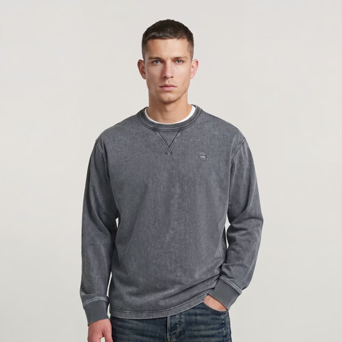 Sweater Washed - Noir - Hommes - G-Star RAW - Modalova