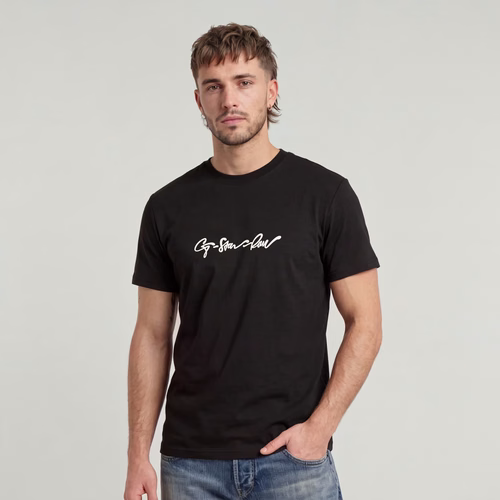 T-Shirt G-Script - Noir - Hommes - G-Star RAW - Modalova