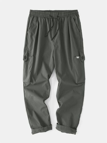 Pantalon cargo droit de couleur unies avec poche - Newchic - Modalova