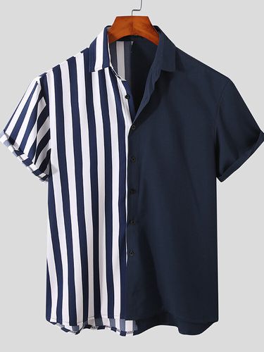 Chemise à manches courtes à motif patchwork - INCERUN - Modalova