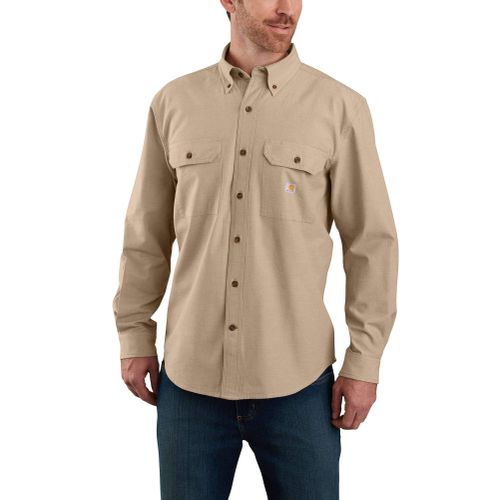 S Chemise - loose fit midweight chambray long-sleeve shirt - Beige - 2XL - Carhartt - Modalova