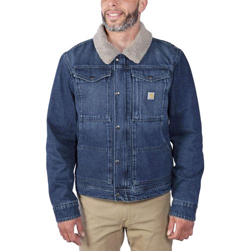 S Veste - relaxed fit denim sherpa-lined jacket - 2XL - Carhartt - Modalova