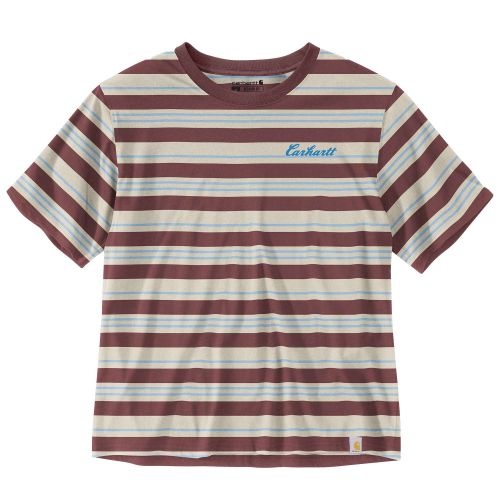 S T-shirt - tencel™ fiber series loose fit short-sleeve striped t-shirt - Rouge - L - Carhartt - Modalova