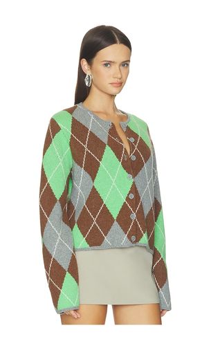 CARDIGAN EN ARGYLE MÉRINOS AGGIE en . Taille L. Also en M - ALIGNE - Modalova