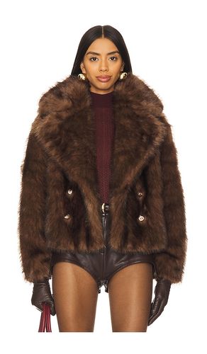The Cornelia Faux Fur Peacoat in . Size L. Also in M, S - Adrienne Landau - Modalova
