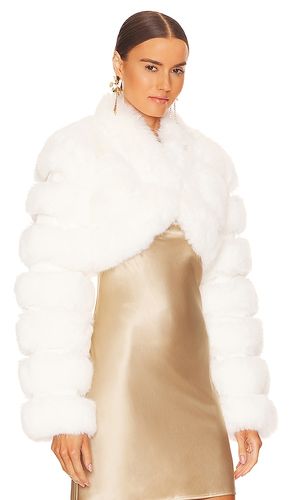 BLOUSON FAUX FOX FUR SHORT en . Taille L. Also en M, S - Adrienne Landau - Modalova
