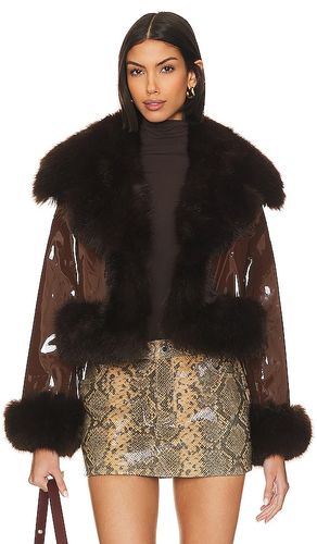 BLOUSON IMITATION CUIR & FOURRURE en . Taille L. Also en S, M, XS - Adrienne Landau - Modalova