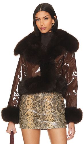Faux Leather & Fur Jacket in . Size XS. Also in M, S - Adrienne Landau - Modalova