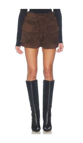 SHORT MINI AVEC POCHES EN DAIM DE CUIR D'AGNEAU en . Taille S. Also en M - AEXAE - Modalova