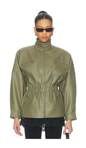 BLOUSON MI-LONG CINTRÉ EN CUIR en . Taille L. Also en - AEXAE - Modalova