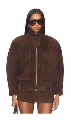 BLOUSON AVIATEUR EN DAIM DE CUIR D'AGNEAU en . Taille L. Also en M, S, XS - AEXAE - Modalova