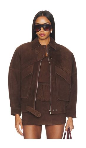 BLOUSON AVIATEUR EN DAIM DE CUIR D'AGNEAU en . Taille L. Also en S, XS - AEXAE - Modalova