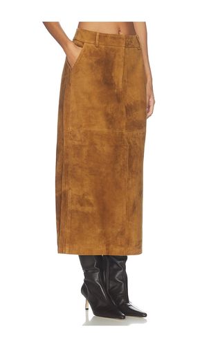 JUPE MAXI EN CUIR ET DAIM en . Taille L. Also en S, XS - AEXAE - Modalova