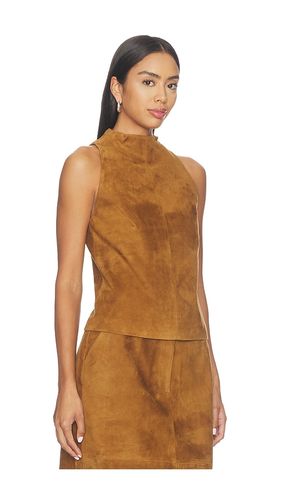TOP COL MONTANT EN CUIR D'AGNEAU ET DAIM en . Taille L. Also en M, S, XS - AEXAE - Modalova