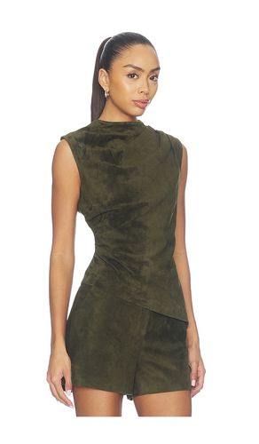 Lamb Leather Suede Ruched Top en . Taille L. Also en M, S, XS - AEXAE - Modalova