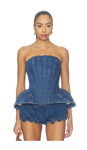 TOP CORSET EN DENIM EMMI en . Taille 0. Also en 2, 4, 6, 8, 10 - AKNVAS - Modalova