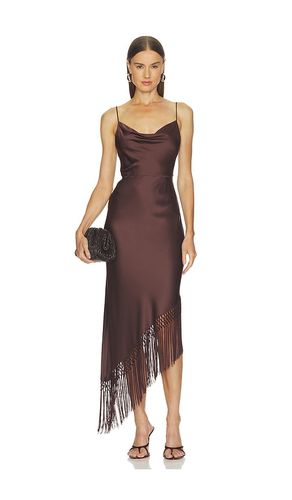 ROBE MIDI ASYMÉTRIQUE FLUIDE AVEC FRANGES HARMONY en . Taille 0. Also en 2, 4, 8 - Alice + Olivia - Modalova